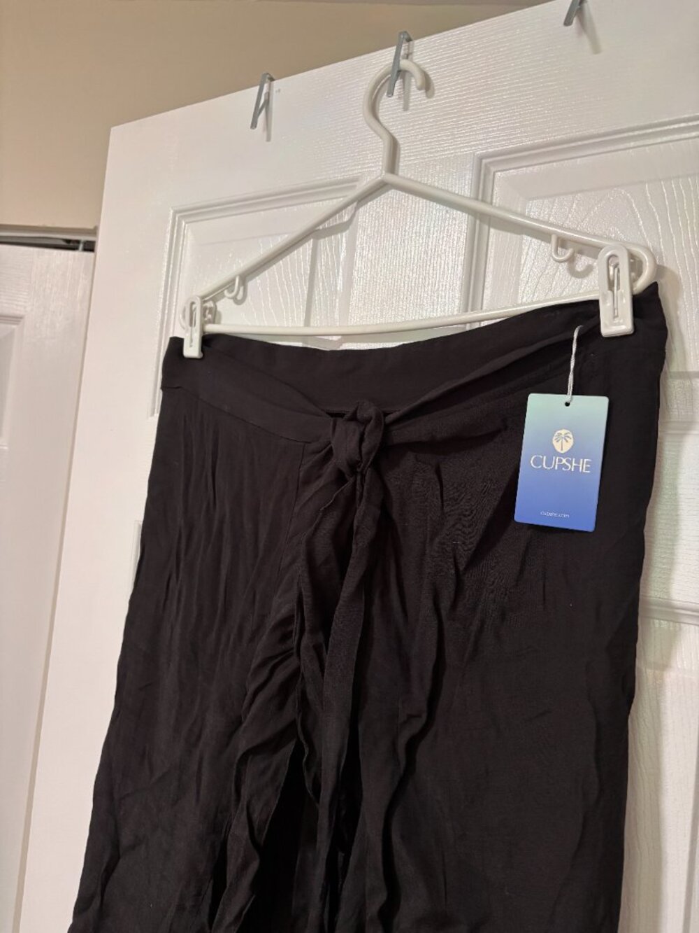 Black Sheer Tie Front Swim Cover-Up Skirt | Beach Cover-Up | NWT - Picture 2 of 6